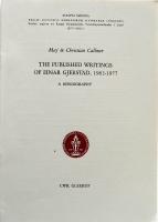 The published writings of Einar Gjerstad 1962-1977 : a bibliography