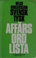 Svensk-tysk aff&auml;rsordlista