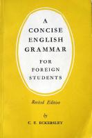 A concise english Grammar for foreign Students