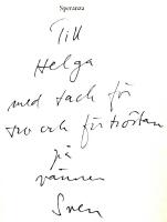 Speranza. (Dansk text). EGENH&Auml;NDIG DEDIKATION FR&Aring;N F&Ouml;RFATTAREN