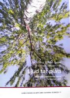 Ljud tar plats &ndash; Funktionshinderperspektiv p&aring; ljudmilj&ouml;er 