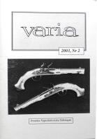 Varia nr 2, 2003. Svenska Vapenhistoriska S&auml;llskapet