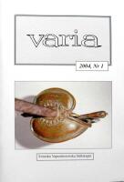 Varia nr 1, 2004. Svenska Vapenhistoriska S&auml;llskapet