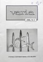 Varia nr 2, 2006. Svenska Vapenhistoriska S&auml;llskapet
