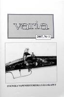 Varia nr 1, 2007. Svenska Vapenhistoriska S&auml;llskapet
