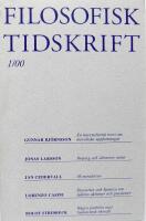 Filosofisk tidskrift nr 1/2000. 