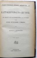 SPR&Aring;KET. Dess lif och ursprung. + Ljungstedt, Karl MODERSM&Aring;LET och dess utvecklingsskeden + R&Auml;TTSKRIFNINGEN GRUNDER. Om skrift och r&auml;ttskrifning i allm&auml;nhet samt svensk r&auml;ttstafning i synnerhet + OM R&Auml;TTSTAFNINGEN, dess uppgift och dess &ouml;den i v&aring;rt land. Fyra b&ouml;cker inbundna i en volym