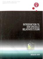 Introduktion til den specielle relativitetsteori