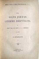 Bok 1. Holofernes och Judit. Ett drama fr&aring;n reformationstiden. Utgifvet med en inledning om dess utl&auml;ndska f&ouml;rebilder af Otto Sylwan +Bok  2. Ur Hans J&auml;rtas liter&auml;ra brefv&auml;xling. Bref till och fr&aring;n C. G. v. Brinkman. I:1-2.  Bok 3. Thomas Thorilds bref utgifna af Lauritz Weibull. Bok 4. Thorilds bref till C. F. Cramer. Med inledning och anm&auml;rkningar utgifna af Martin Lamm. FYRA B&Ouml;CKER INBUNDNA I ETT BAND 
