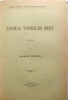 Bok 1. Holofernes och Judit. Ett drama fr&aring;n reformationstiden. Utgifvet med en inledning om dess utl&auml;ndska f&ouml;rebilder af Otto Sylwan +Bok  2. Ur Hans J&auml;rtas liter&auml;ra brefv&auml;xling. Bref till och fr&aring;n C. G. v. Brinkman. I:1-2.  Bok 3. Thomas Thorilds bref utgifna af Lauritz Weibull. Bok 4. Thorilds bref till C. F. Cramer. Med inledning och anm&auml;rkningar utgifna af Martin Lamm. FYRA B&Ouml;CKER INBUNDNA I ETT BAND 