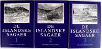 De islandske sagaer. Med tegninger fra Island af Johannes Larsen. Tre band. KOMPLETT