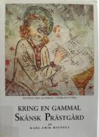 Kring en gammal sk&aring;nsk pr&auml;stg&aring;rd. Matteus med glas&ouml;gon i Everl&ouml;vs kyrka 