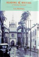 Reading & Writing. A personal account. 