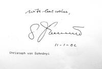 AUTOGRAF: Christoph von Dohnányi