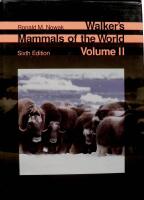 Walker's mammals of the world. Volume II. Sixth Edition