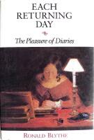 Each Returning Day: The Pleasure of Diaries