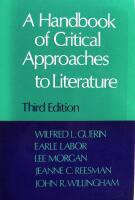 A Handbook of Critical Approaches to Literature 