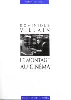 Le montage au cin&eacute;ma
