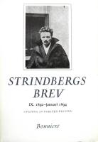 Strindbergs brev IX. 1892- januari 1894 