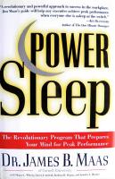 Power sleep - the revolutionary program that prepares your mind for peak performance