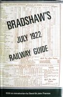 Bradshaws July 1922 Railway Guide