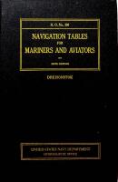 Navigation tables for mariners and aviators 