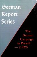 The German Campaign In Poland (1939)