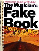 The Musician's Fake Book Country Hits Volume One