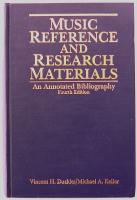 Music Reference and Research Materials. An Annotated Bibliography