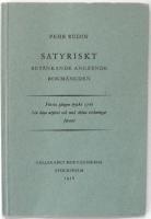 Satyriskt. Bet&auml;nkande ang&aring;ende bokm&auml;ngden. (F&ouml;rsta g&aring;ngen tryckt 1766)