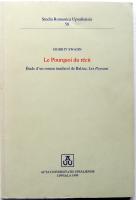 Le Pourquoi du r&eacute;cit. &Eacute;tude d'un roman inachev&eacute; de Balzac, Les Paysans.