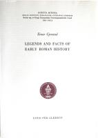 Legends and facts of early Roman History