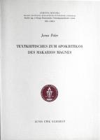 Textkritisches zum Apokritikos des Makarios Magnes