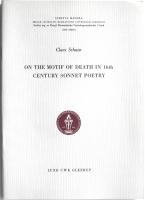 On the Motif of Death in 16th Century Sonett Poetry