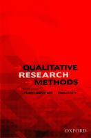 Qualitative research methods