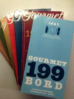 Gourmet 199 bord : Sveriges b&auml;sta restauranger utsedda av tidningen Gourmet. - 1997-2004. 8 upplagor, komplett svit