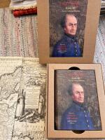 Carolus Rex Karl XII : hans liv i sanning &aring;terber&auml;ttat . I snygg pappbox med stor utvikbar faksimilkarta fr&aring;n 1670.