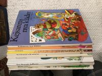 Samling sagob&ouml;cker H C Andersen , Kejsarens nya kl&auml;der, Granen, Herdinnan och sotaren, Tummelisa, Den flygande kofferten, Den fula ankungen, Elddonet och Svinaherden