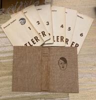 Adolf Hitler , en diktators liv en biografi. 6 h&auml;ften tillsammans med ett klotband f&ouml;r f&ouml;rvaring..