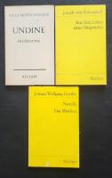 Undine/ Aus dem Leben eines Taugenichts/ Novelle/Das M&auml;rchen