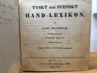 Tyskt och Svenskt hand-lexikon - f&ouml;rsta delen o andra delen