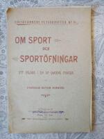 Om sport och sport&ouml;fningar: Ett inl&auml;gg i en af dagens fr&aring;gor