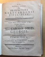 Dissertationis academic&aelig;, De pr&aelig;fectura Naesgardensi Dalekarli&aelig;, Continuatio I.