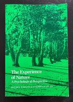 The Experience of Nature A Psychological Perspective