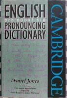 English pronouncing dictionary