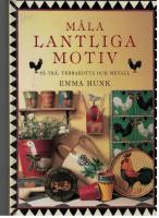 M&aring;la lantliga motiv p&aring; tr&auml;, terrakotta och metall