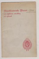 Musikhistoriska Museet dess Uppkomst Utveckling och Syftem&aring;l.