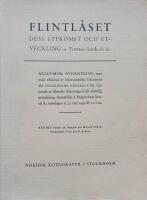 Flintlåset Dess uppkomst och utveckling.  Résumé traduit en français par Harald Bohrn.