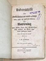 Underr&auml;ttelse om Hush&aring;llsdjurens w&aring;rd och sk&ouml;tsel under h&auml;lso- och sjukdoms-tillst&aring;ndet, eller Anwisning huru h&auml;star, oxar, kor, f&aring;r och swin skola upf&ouml;das och sk&ouml;tas...