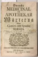 Swenska medicinal och apothekar w&auml;xterna efter genera och species upst&auml;lde